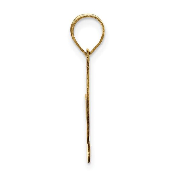 Kazi Luxury 14k Yellow Gold Polished Script Letter G Initial Pendant - Picture 2 of 4